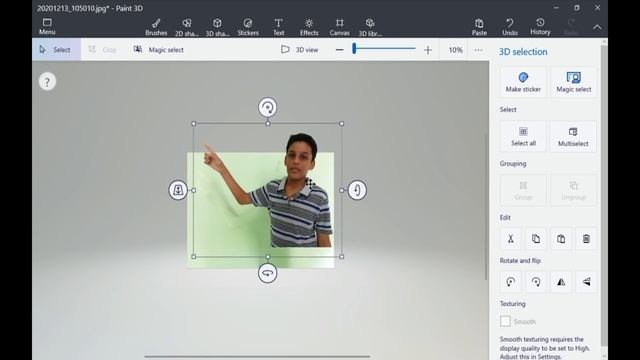 How to remove background using paint3d in windows 10 (IN TELUGU) смотреть онлайн