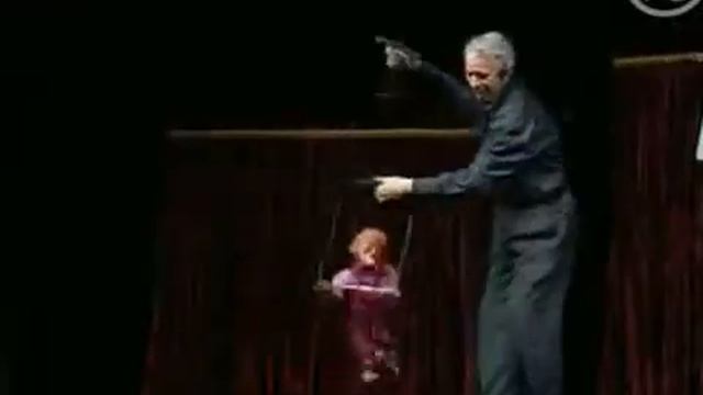 Jim Gamble''Clown on the trapeze''(marionette)/Джим Гэмбл ''Клоун на трапеции''( марионетка). смотреть онлайн