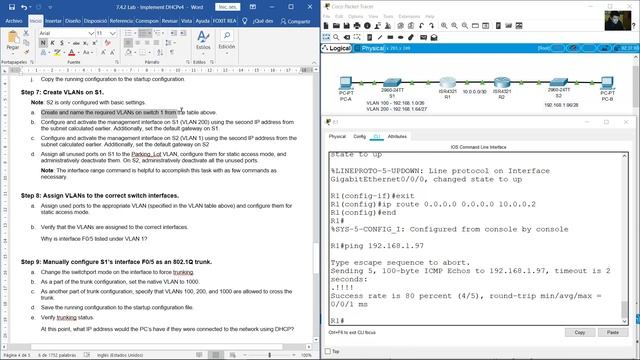 7.4.2 Lab - Implement DHCPv4 смотреть онлайн
