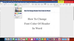 How To Change Header Text Color In Word