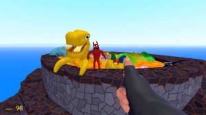 ☠️ BURNING IN LAVA ALL NEW GARTEN OF BANBAN 4 FAMILY [PART 2] SPARTAN KICKING in Garry's Mod !