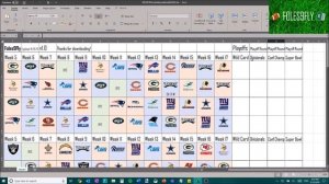 Microsoft Excel/Google Sheets | NFL 2019-20 Schedule Spreadsheet