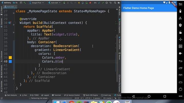 Flutter - Gradient background