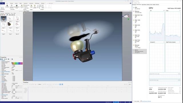 SOLIDWORKS Composer - AMD Radeon Pro W6800 Test смотреть онлайн