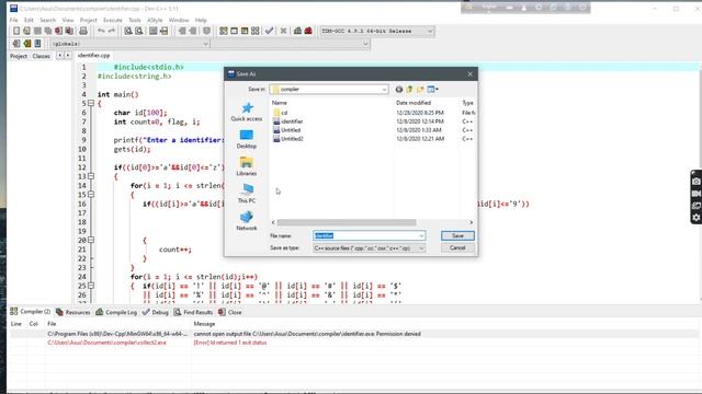 Id 1 return exit status on DEVC++ SOLVED![Error] |DEV C++|source planet