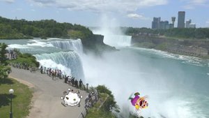 Wario dies in niagara falls while taking pictures.