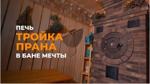 Печь "Тройка Прана" в бане мечты