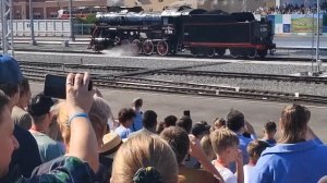 ЭКСПО 1520 в Санкт Петербурге.Парад Ретро  поездов. Паровоз, электровозы.