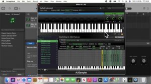 How to add/create/open a AU sampler in GarageBand.