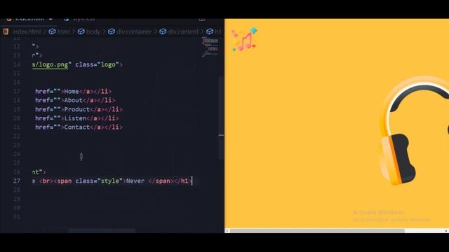 Beautiful Music Landing Page Design Using HTML & CSS