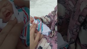 распаковка силиконового реборна# мини Реборн