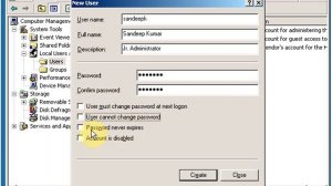 How To Create Local User Account - Windows Server 2003