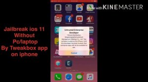 How to Jailbreak ios 11 without PC LAPTOP , tweakbox app jailbreakआइफ़ोन , electra app india hindi