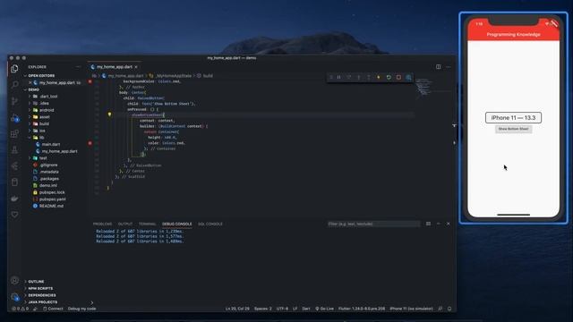 Flutter Tutorial for Beginners 37 - Using the Bottom Sheet in Flutter Beginners