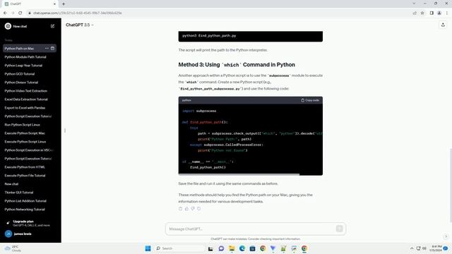 how to find python path on mac