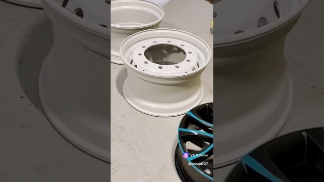 Порошковая покраска грузовых дисков R 22,5 #automobile #wheel #car #trucker смотреть онлайн