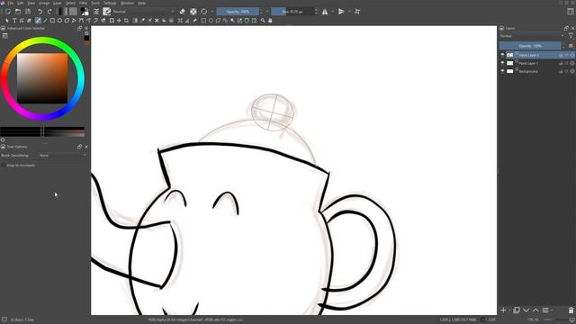 4 methods to draw smooth lines or curves in Krita