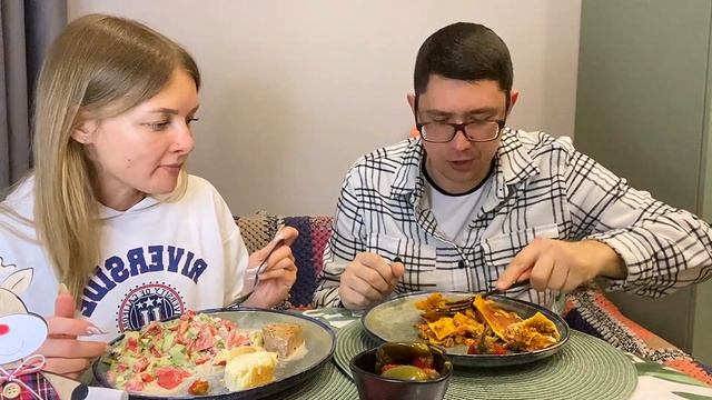 МУКБАНГ!ЛАЗАНЬЯ БОЛОНЬЕЗЕПальчики оближешь - Андрюшка попросил добавки☺️