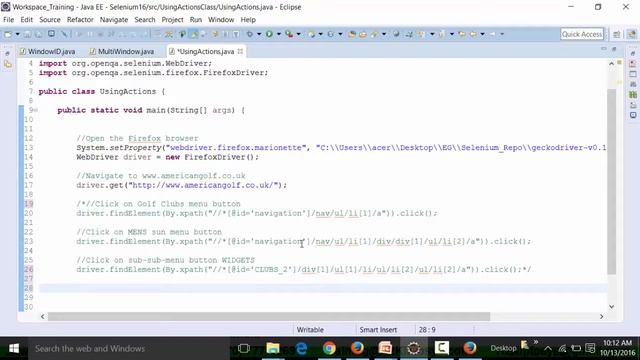 Actions Class In Selenium | Mouse Movement With Selenium In Actions Class | best selenium H2Kinfosy