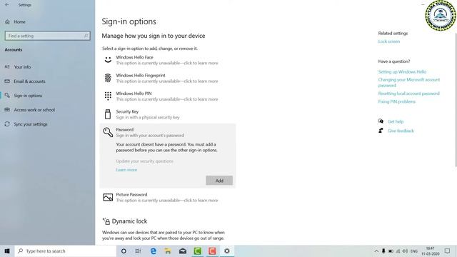 How to set Password in Windows 10 ? смотреть онлайн