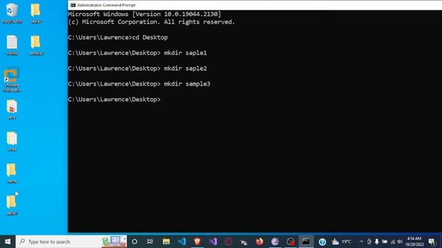 How to  Create and delete a folder in Windows using CMD (Command Prompt) windows 10,11