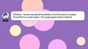 Windows : remote execution(PowerShell) of cmd file doesn't complete