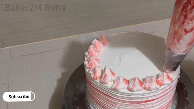 Easy Orange Color design Cake For Beginners / Cake decoration in 5 Mints #cakedesign #cakecake