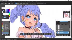 【 SpeedPaint 】 Draw Anime Girl on MediBang Paint