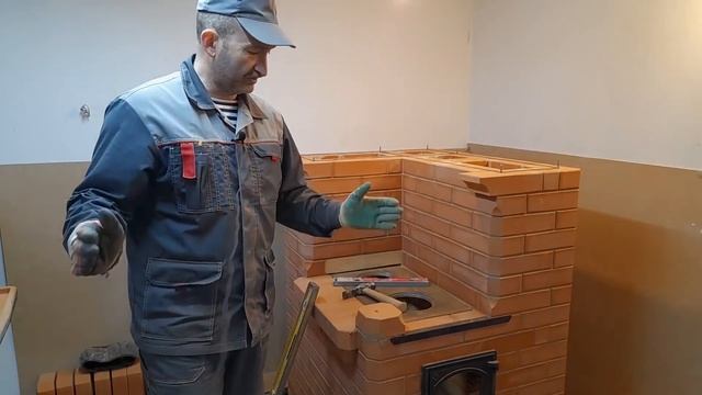 Печь для дачи (шведка) пошагово, как сложить печь для дачного домика, печь без порядовки  часть 12