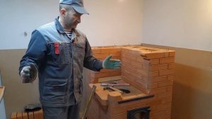 Печь для дачи (шведка) пошагово, как сложить печь для дачного домика, печь без порядовки  часть 12