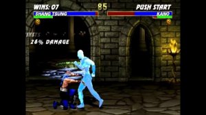 Mortal kombat 3 Shang Tsung Vs Sheeva & Kano & Shao Kahn Gameplay (ending)