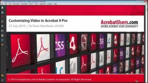 AUC Tech Talk: Customizing Video in Acrobat 9 Pro