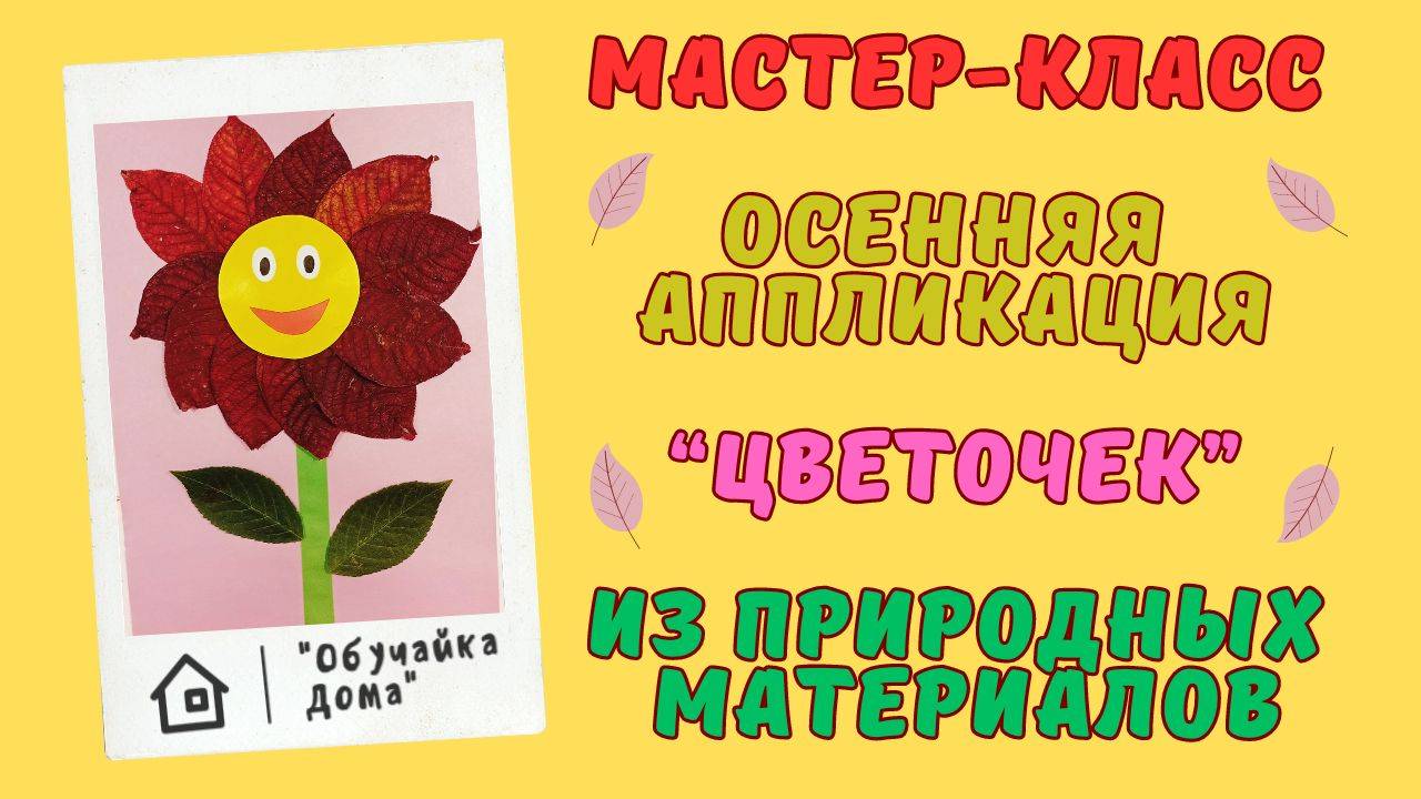 Аппликация "Цветочек" | Мастер-класс из природных материалов