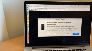 software update is required to connect to iphone