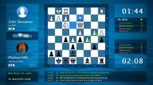 Chess Game Analysis: Zohr Benamar - PlamenS88 : 0-1 (By ChessFriends.com)