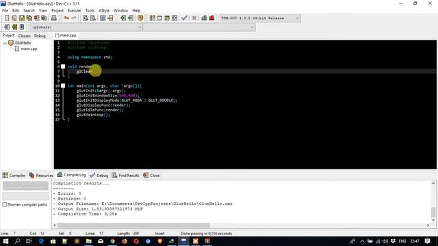 OpenGL Freeglut Setup with DevC++ Windows Indonesia