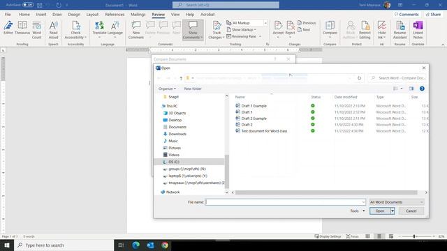 Word Basics - Compare Documents | Technology Education