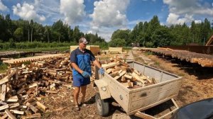 Заработок на дровах. Отвёз 2 прицепа дров. Реклама работает