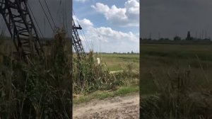 Жёсткий прыжок Драглайна в пруд