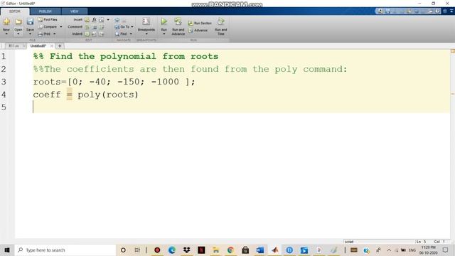 ROOTS, POLYNOMIAL, TRANFER FUNCTION -  MATLAB