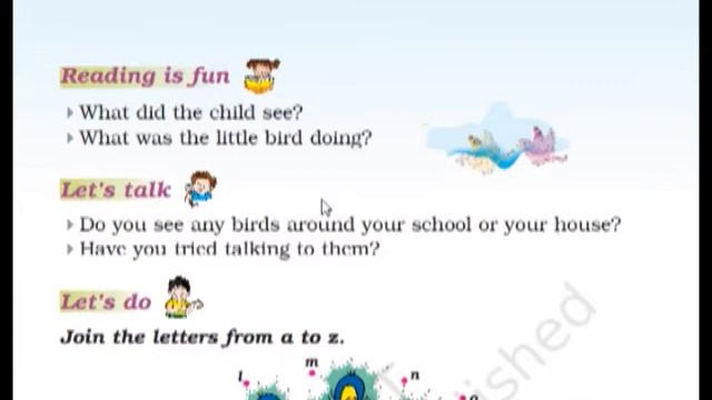 NCERT Textbook Class 1 English UNIT 4 LESSON 7 ONCE I SAW A LITTLE BIRD смотреть онлайн