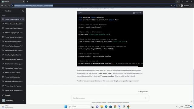 Python Open a link in new Chrome tab with Selenium WebDriver