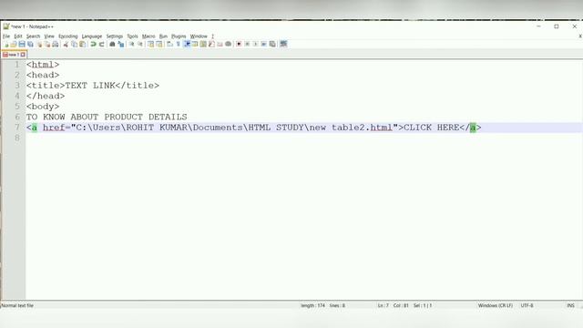 HOW CREATE TEXT LINK AND IMAGE LINK IN HTML DOCUMENT PAGE | How create link in html page
