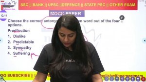 SSC CHSL MTS 2022 | English Mock Test Class | By Parneet Ma'am