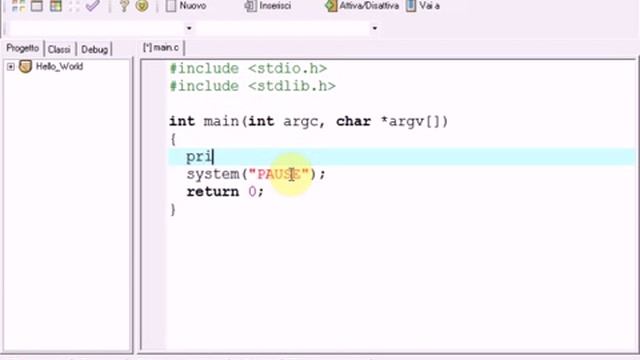 DevC++  First project - Create an HelloWorld C program