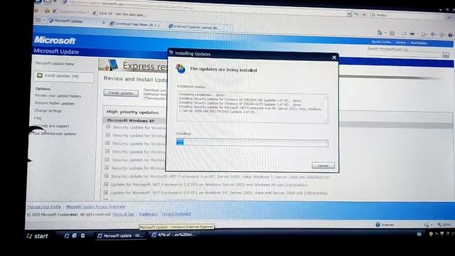 Windows Xp    Uptade work 2020