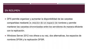 DFS Windows Server 2012 Qué es y replicación