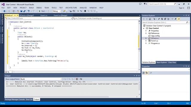 How to Create and Use a User Control in Winforms C# | User Control Example смотреть онлайн