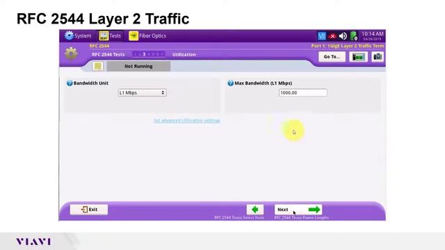 VIAVI T-BERD/MTS-5800: Ethernet RFC-2544 Layer 2 Traffic Test смотреть онлайн