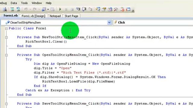 VB2008 Notepad смотреть онлайн